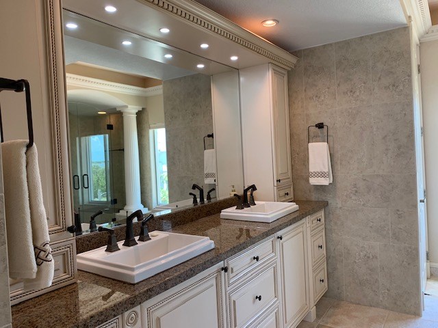 master bath featuring vanity with double sink master bath featuring vanity with double sink